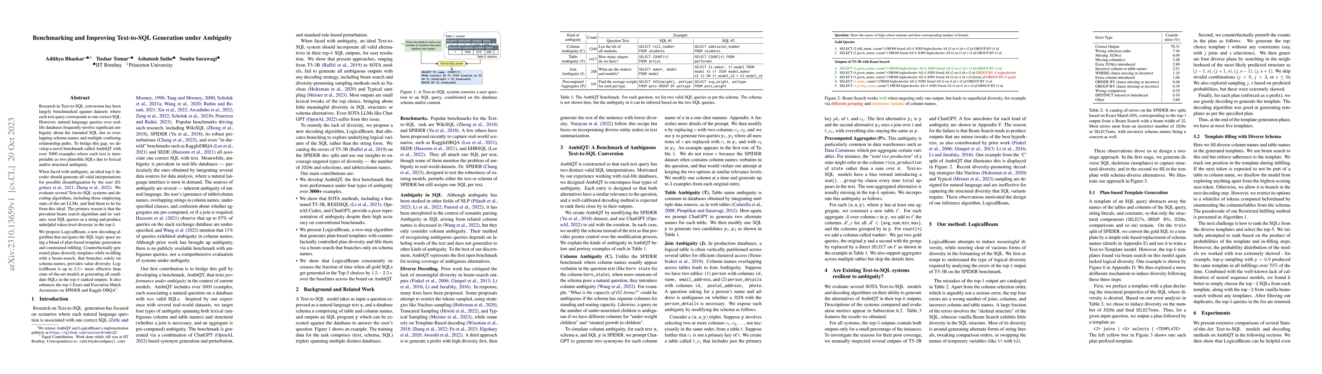 Thumbnail for Benchmarking and Improving Text-to-SQL Generation under Ambiguity
