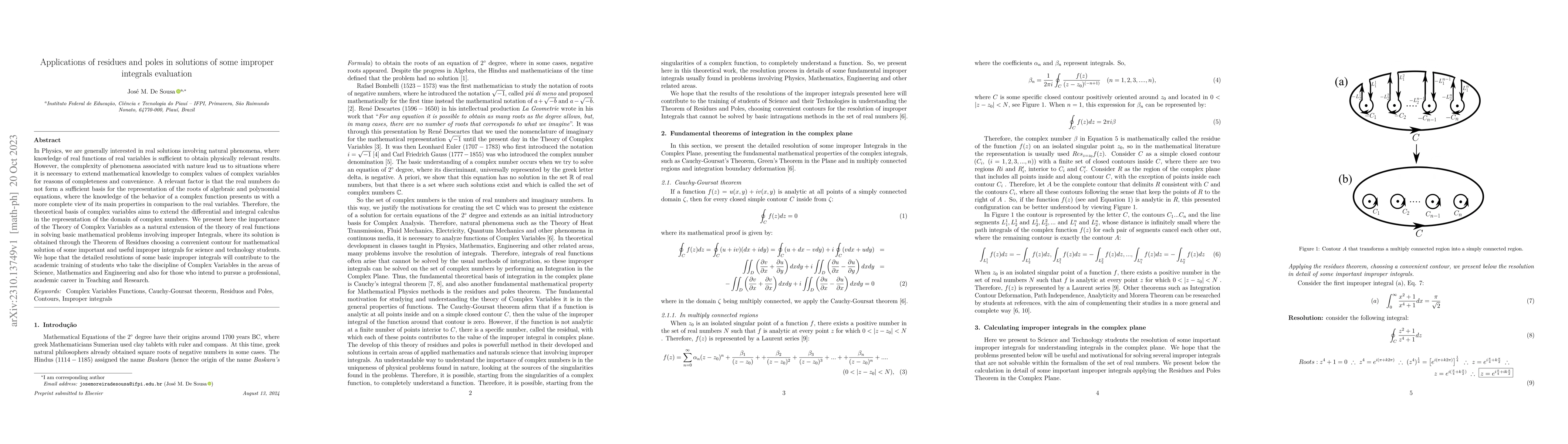 Thumbnail for Applications of residues and poles in solutions of some improper
  integrals evaluation