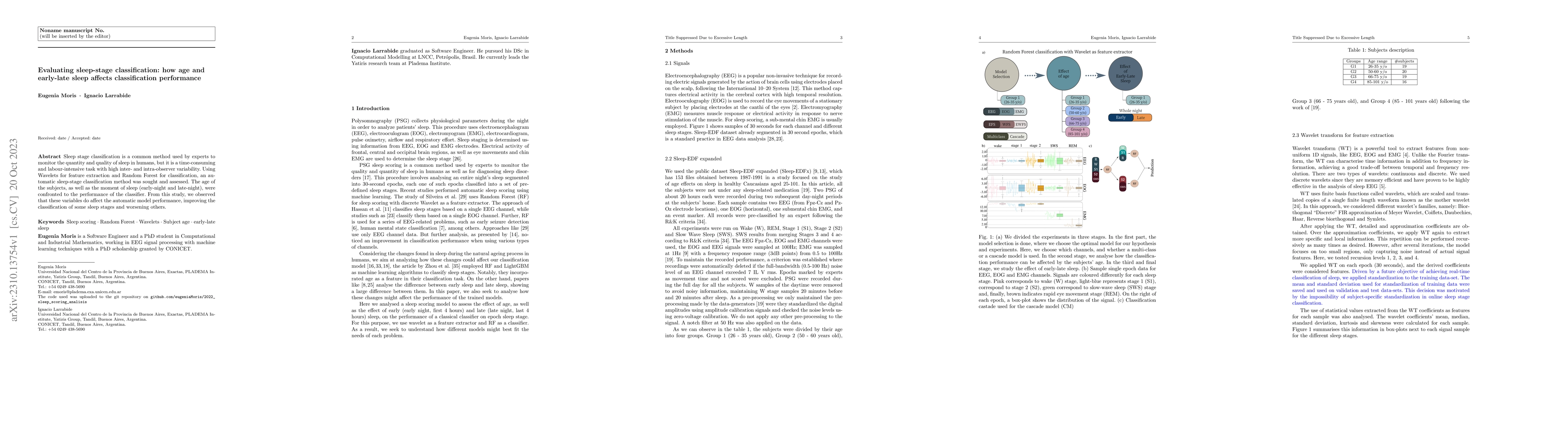 Thumbnail for Evaluating sleep-stage classification: how age and early-late sleep
  affects classification performance