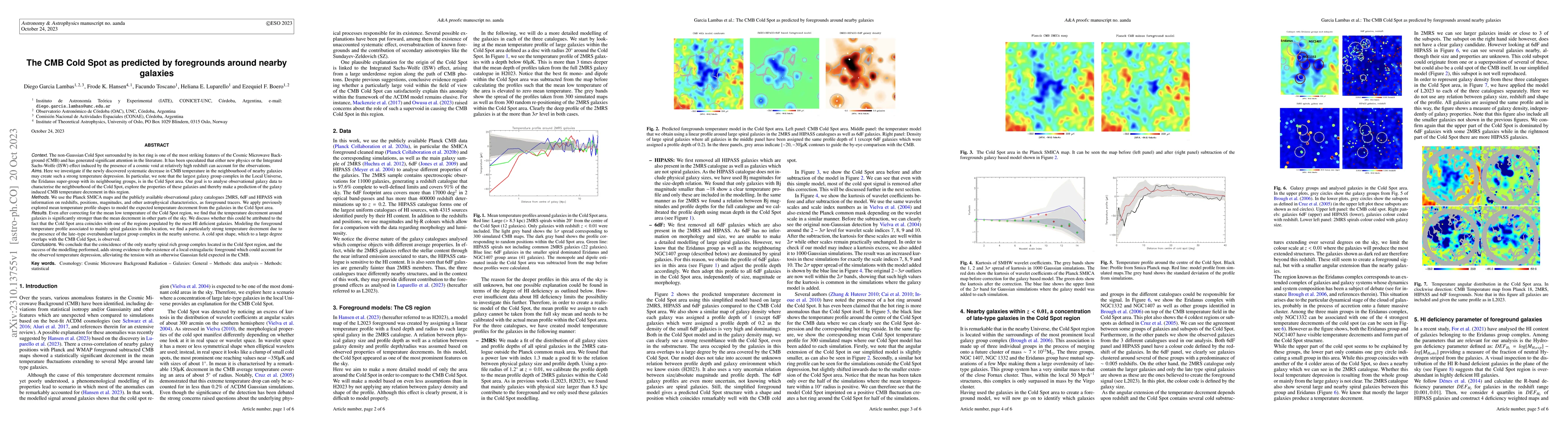 Thumbnail for The CMB Cold Spot as predicted by foregrounds around nearby galaxies