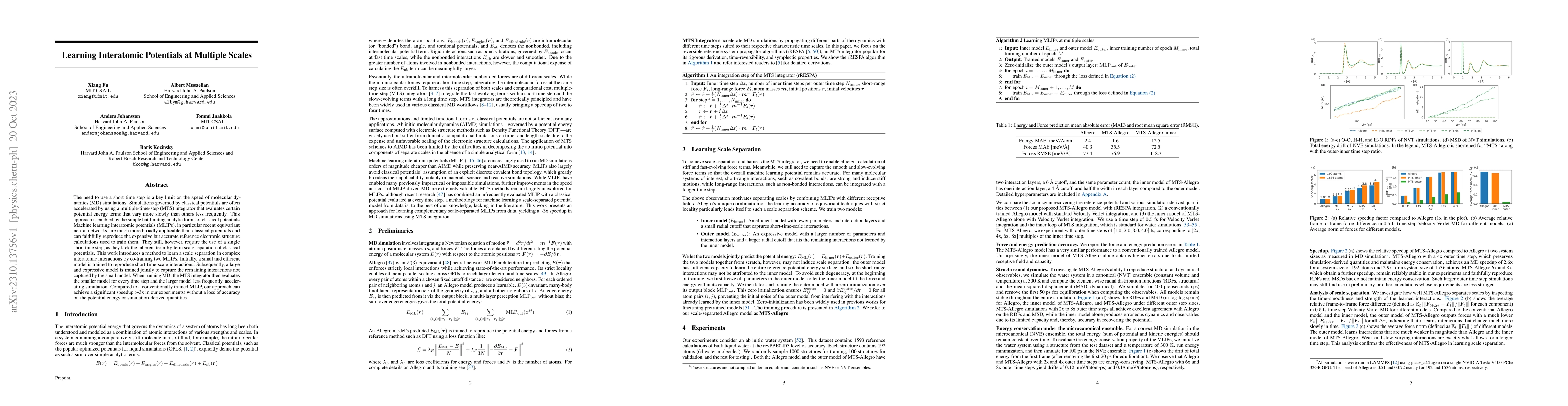 Thumbnail for Learning Interatomic Potentials at Multiple Scales