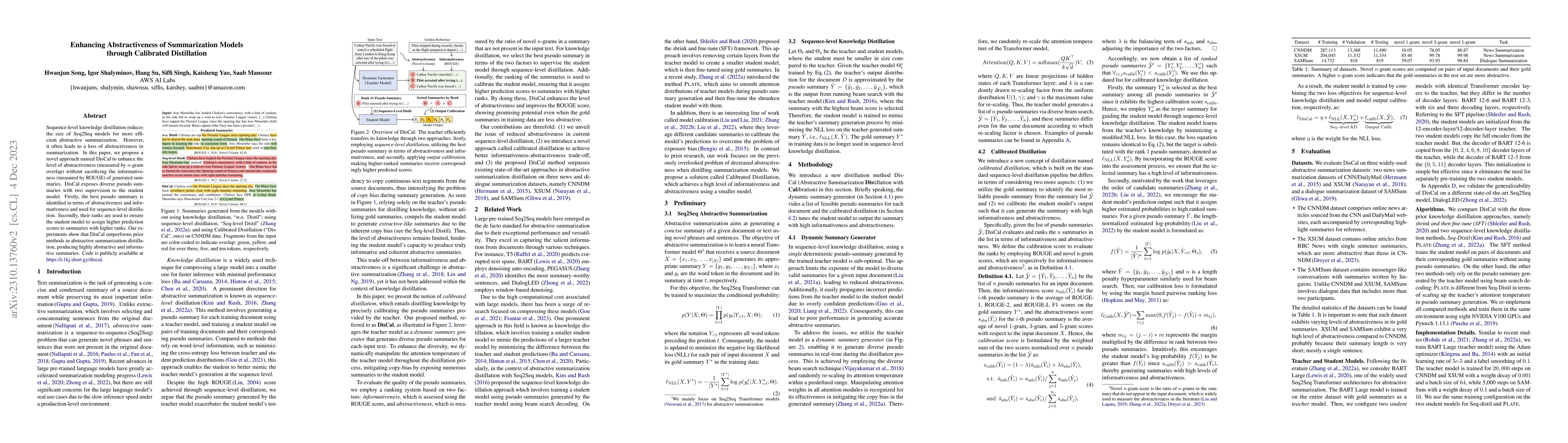 Thumbnail for Enhancing Abstractiveness of Summarization Models through Calibrated
  Distillation