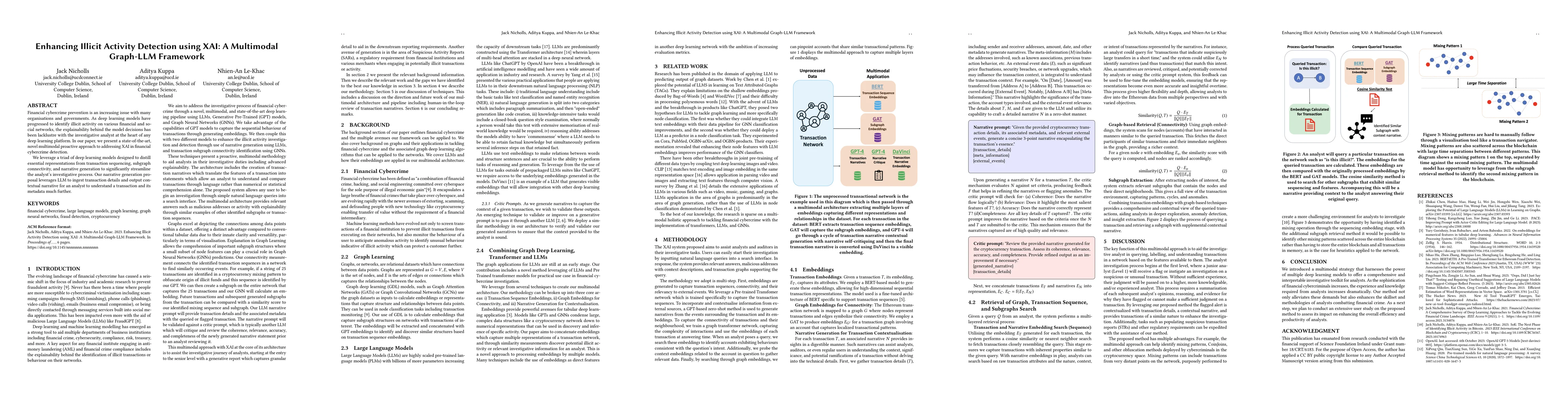 Thumbnail for Enhancing Illicit Activity Detection using XAI: A Multimodal Graph-LLM
  Framework