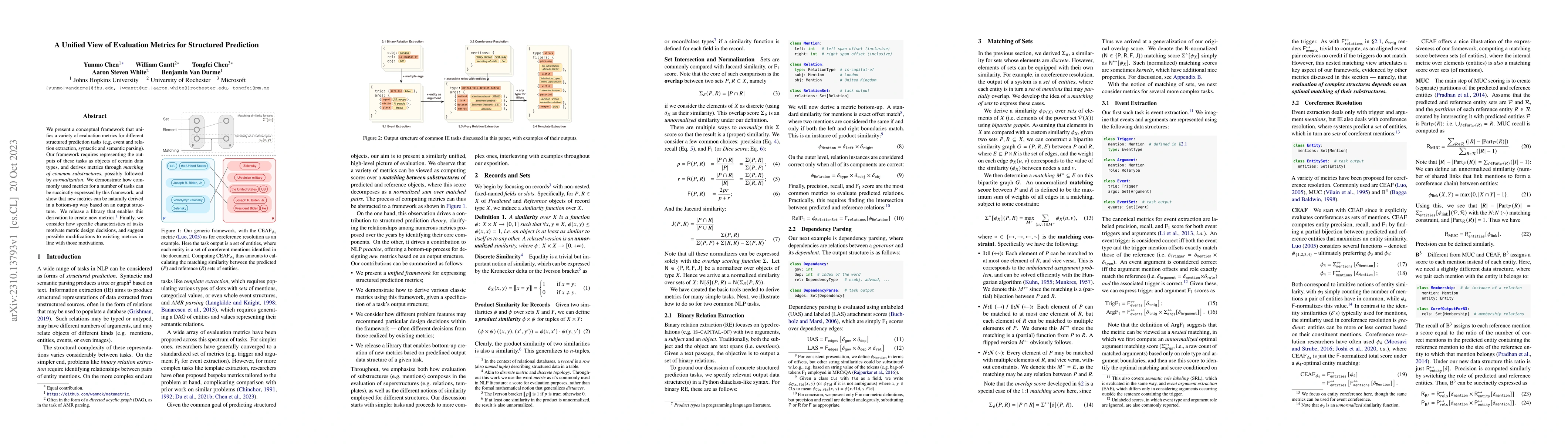 Thumbnail for A Unified View of Evaluation Metrics for Structured Prediction