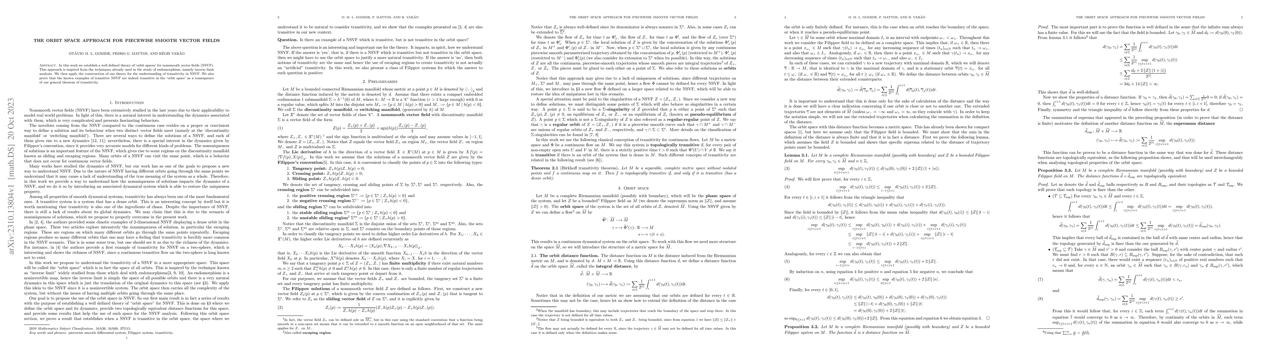 Thumbnail for The Orbit Space Approach for Piecewise Smooth Vector Fields