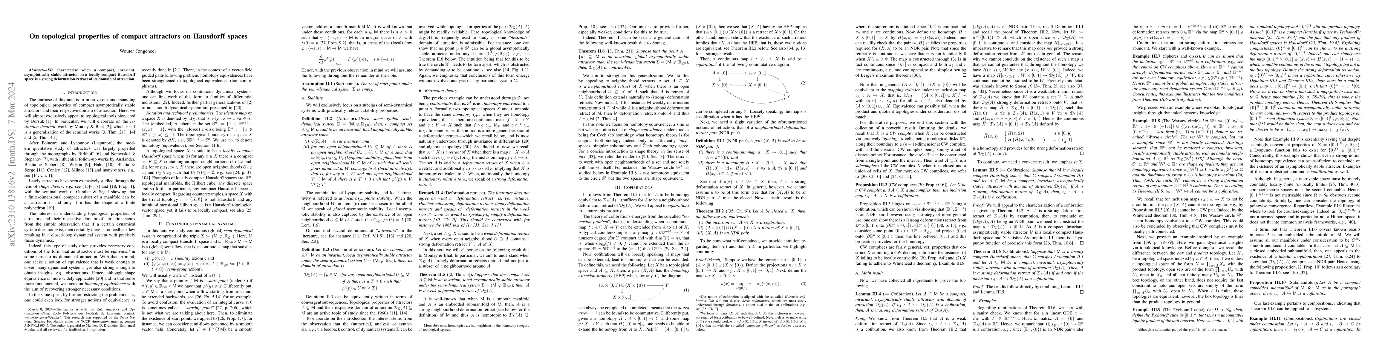 Thumbnail for On topological properties of compact attractors on Hausdorff spaces