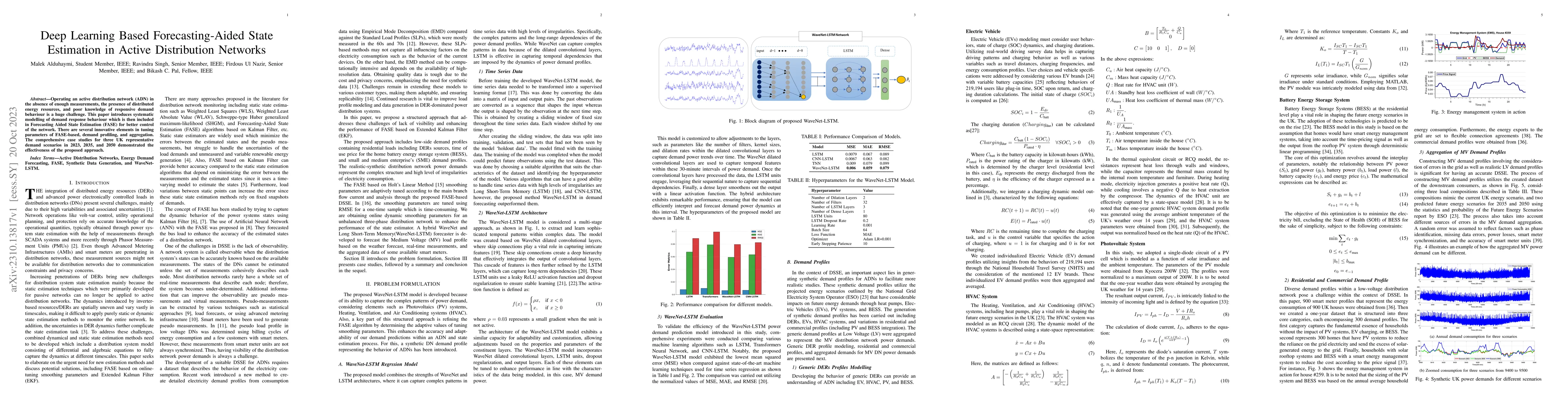 Thumbnail for Deep Learning Based Forecasting-Aided State Estimation in Active
  Distribution Networks