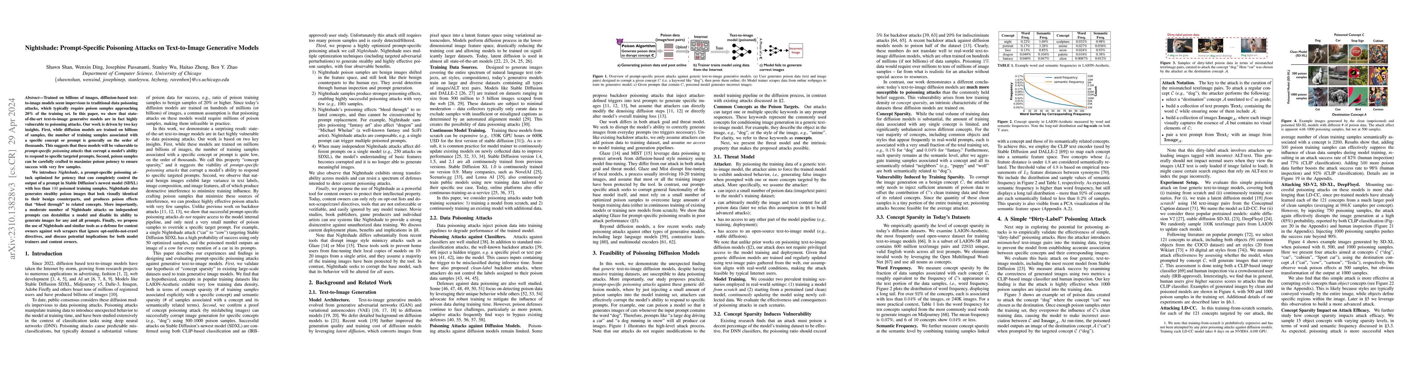 Thumbnail for Nightshade: Prompt-Specific Poisoning Attacks on Text-to-Image
  Generative Models