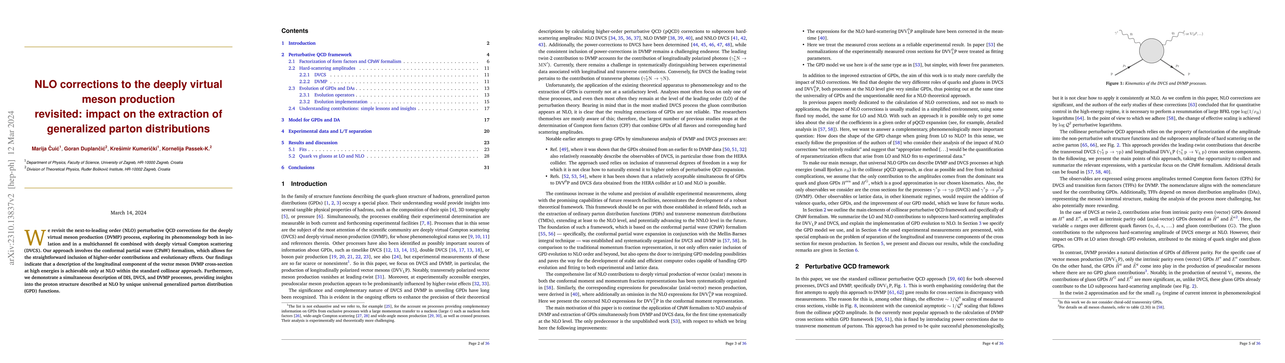 Thumbnail for NLO corrections to the deeply virtual meson production revisited: impact
  on the extraction of generalized parton distributions
