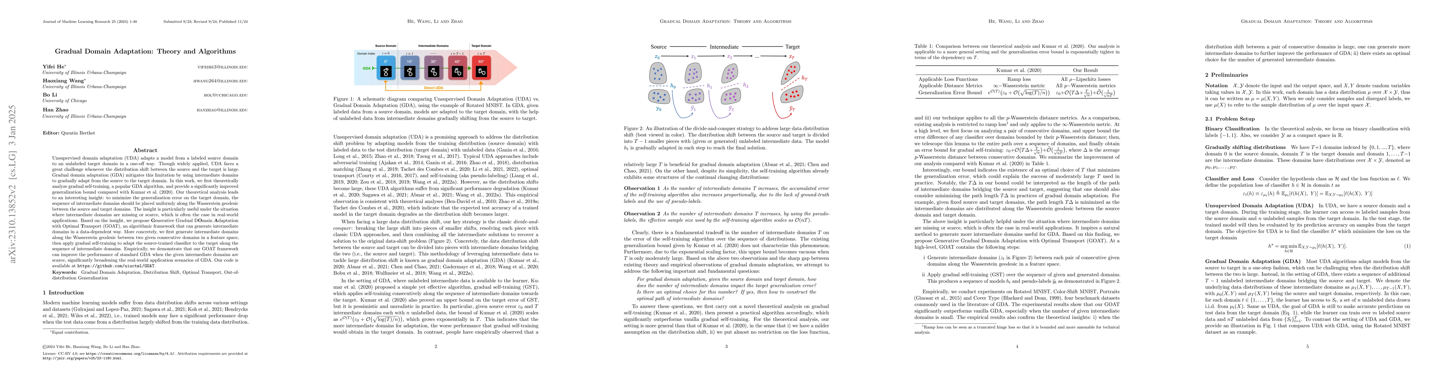 Thumbnail for Gradual Domain Adaptation: Theory and Algorithms