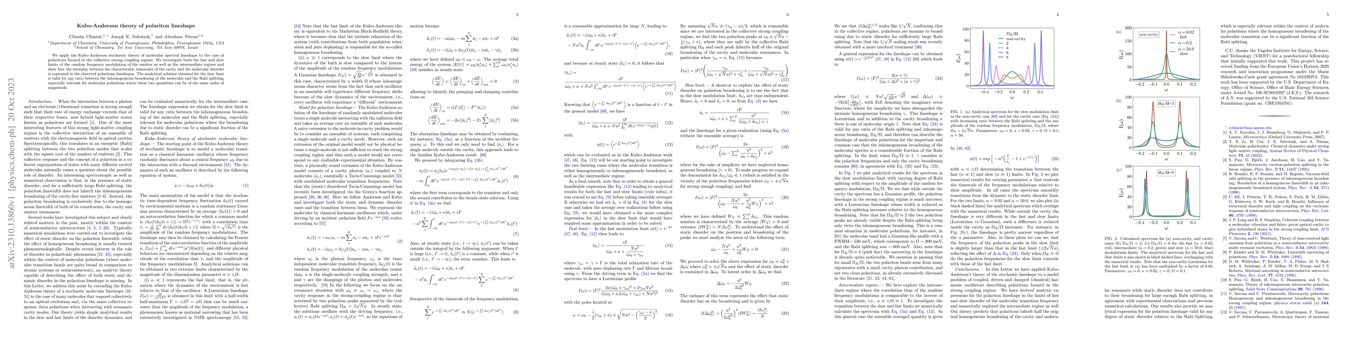 Thumbnail for Kubo-Anderson theory of polariton lineshape