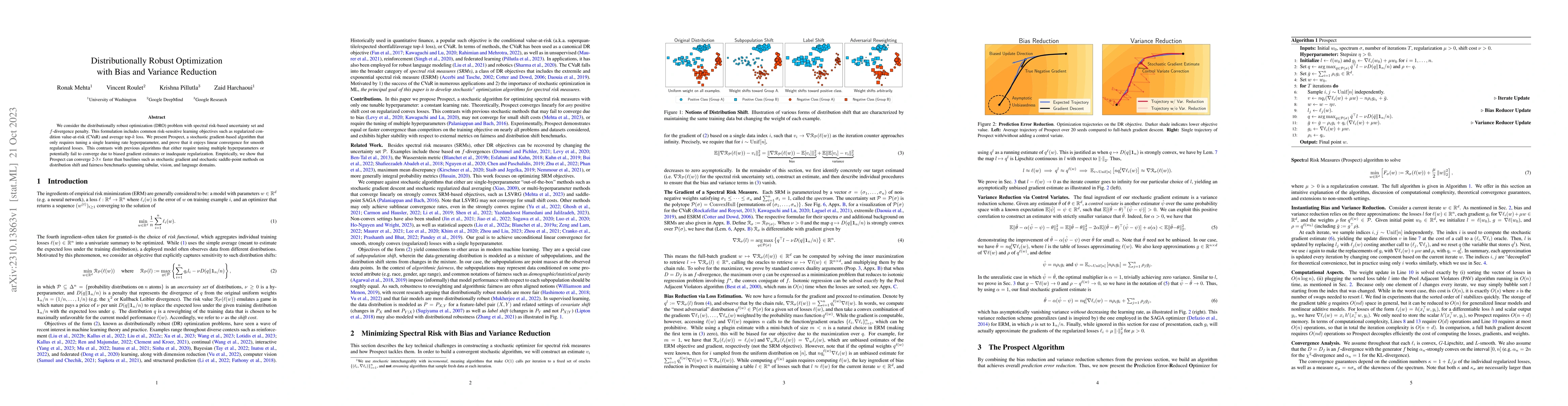 Thumbnail for Distributionally Robust Optimization with Bias and Variance Reduction