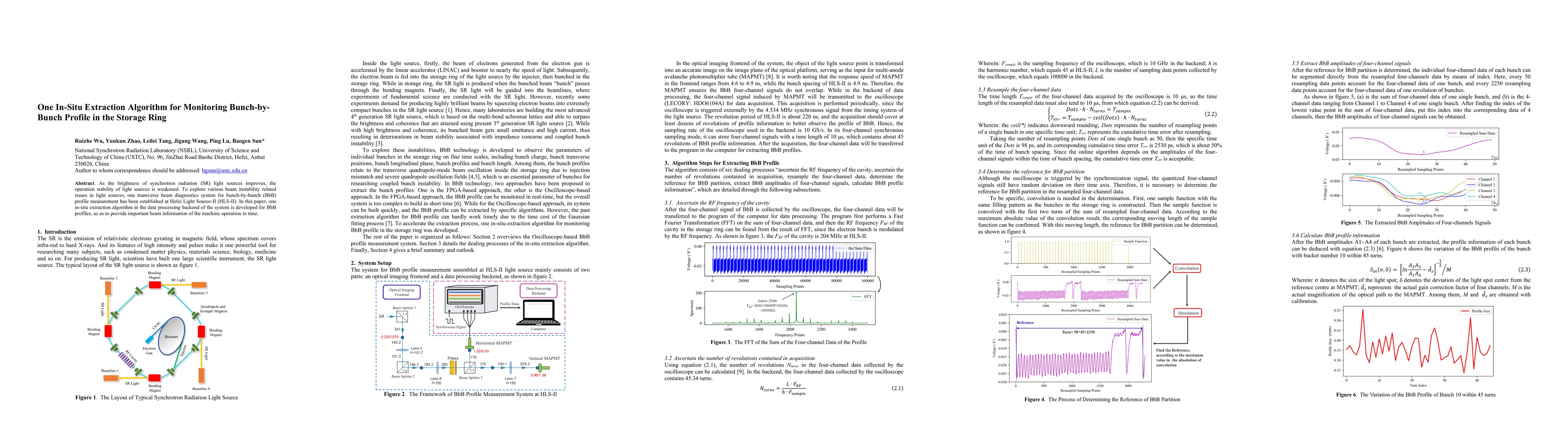 Thumbnail for One In-Situ Extraction Algorithm for Monitoring Bunch-by-Bunch Profile
  in the Storage Ring