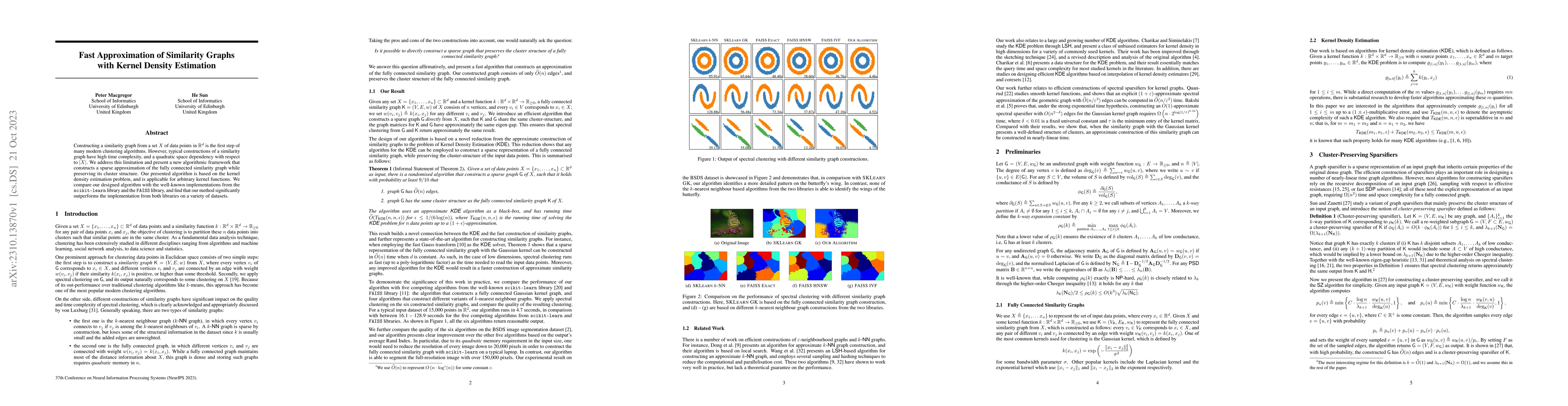 Thumbnail for Fast Approximation of Similarity Graphs with Kernel Density Estimation