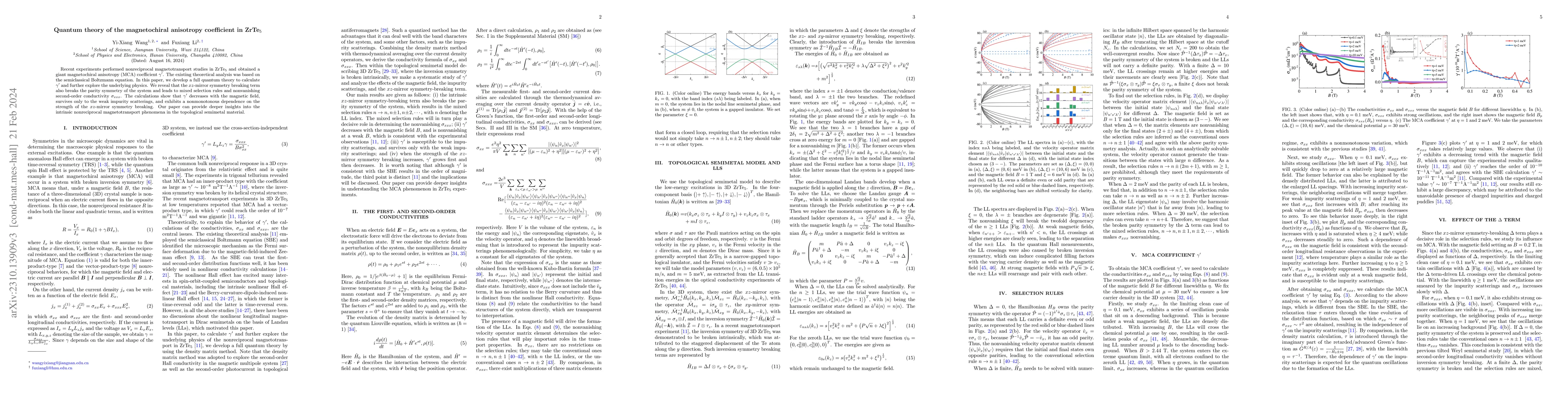 Thumbnail for Quantum theory of the magnetochiral anisotropy coefficient in ZrTe$_5$
