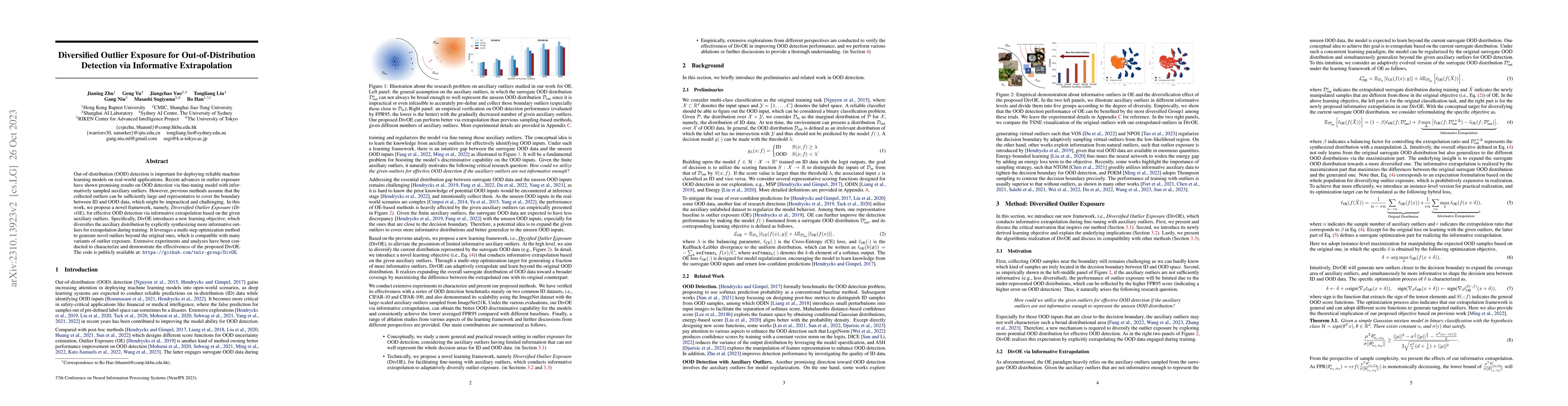 Thumbnail for Diversified Outlier Exposure for Out-of-Distribution Detection via
  Informative Extrapolation