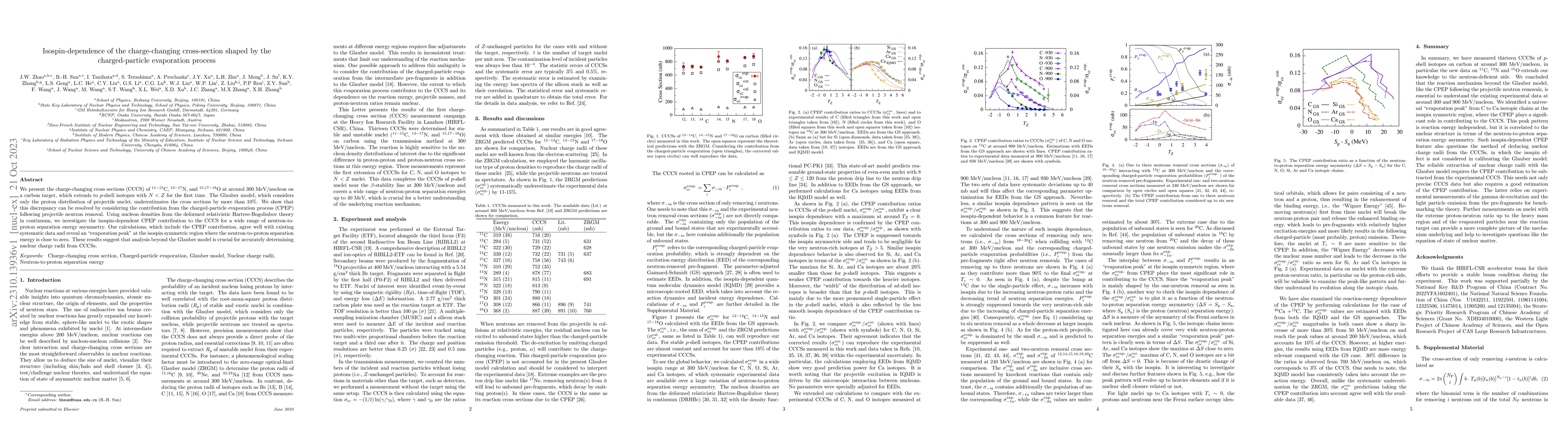 Thumbnail for Isospin-dependence of the charge-changing cross-section shaped by the
  charged-particle evaporation process
