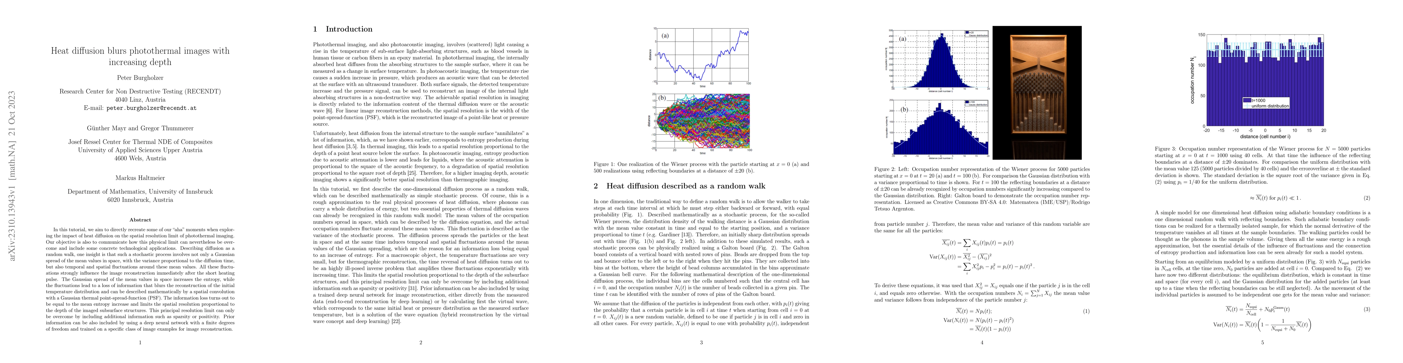 Thumbnail for Heat diffusion blurs photothermal images with increasing depth