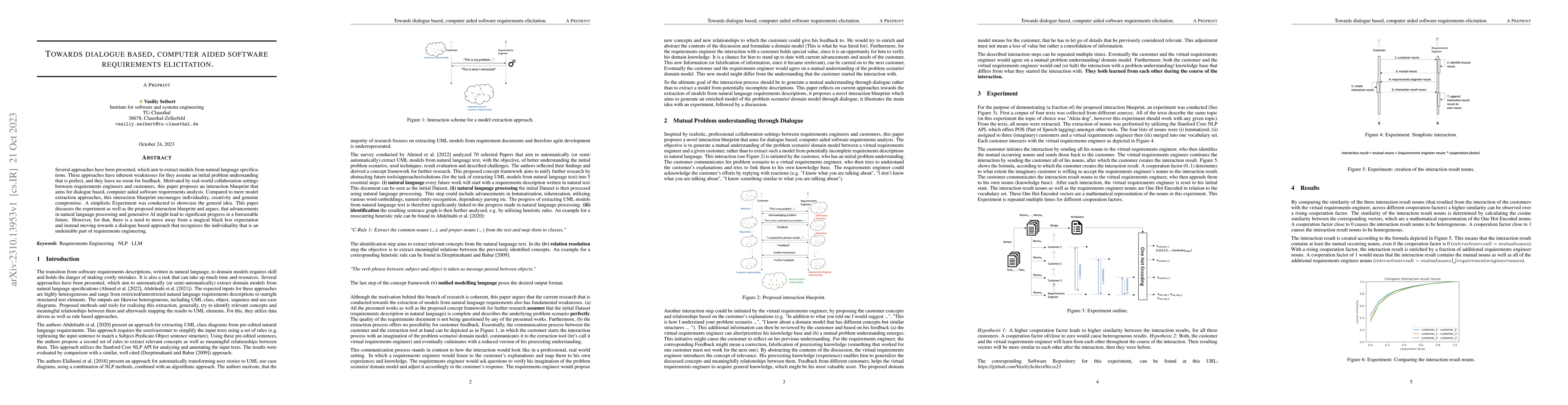 Thumbnail for Towards dialogue based, computer aided software requirements elicitation