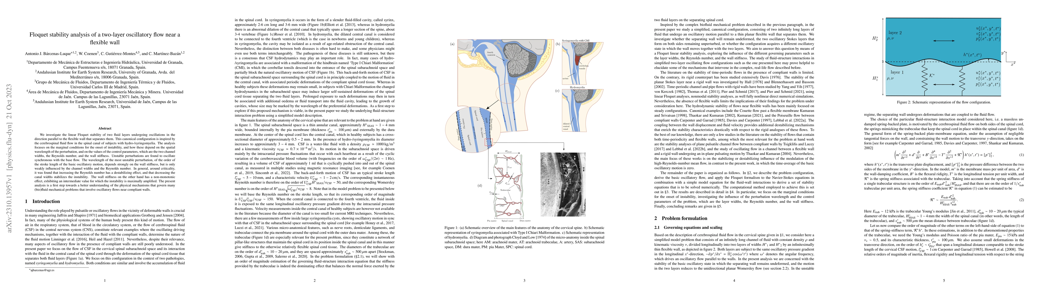 Thumbnail for Floquet stability analysis of a two-layer oscillatory flow near a
  flexible wall