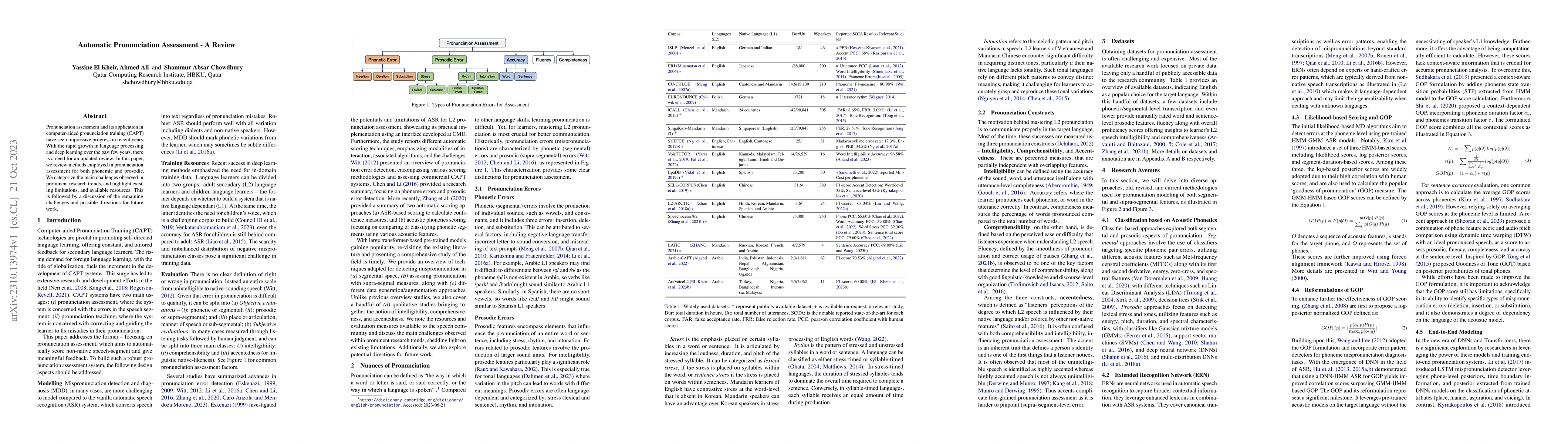 Thumbnail for Automatic Pronunciation Assessment -- A Review