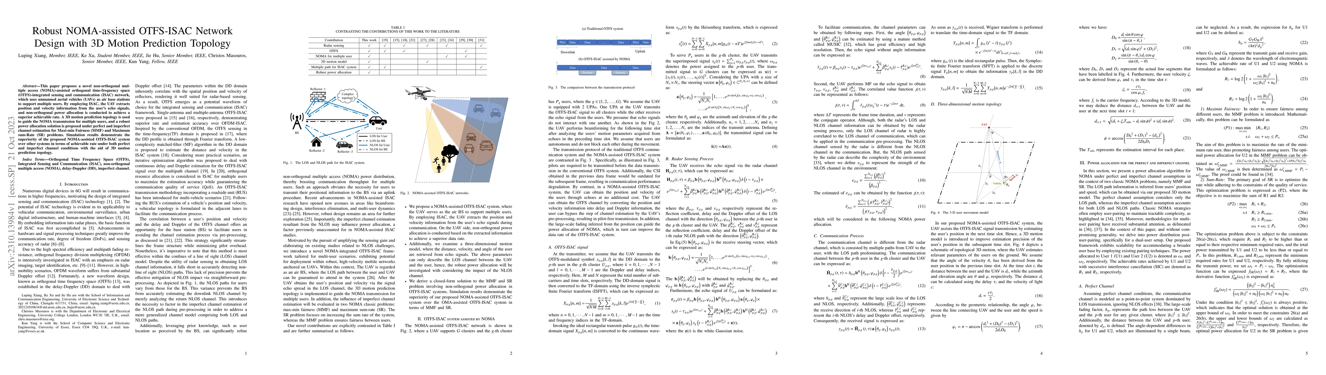 Thumbnail for Robust NOMA-assisted OTFS-ISAC Network Design with 3D Motion Prediction
  Topology