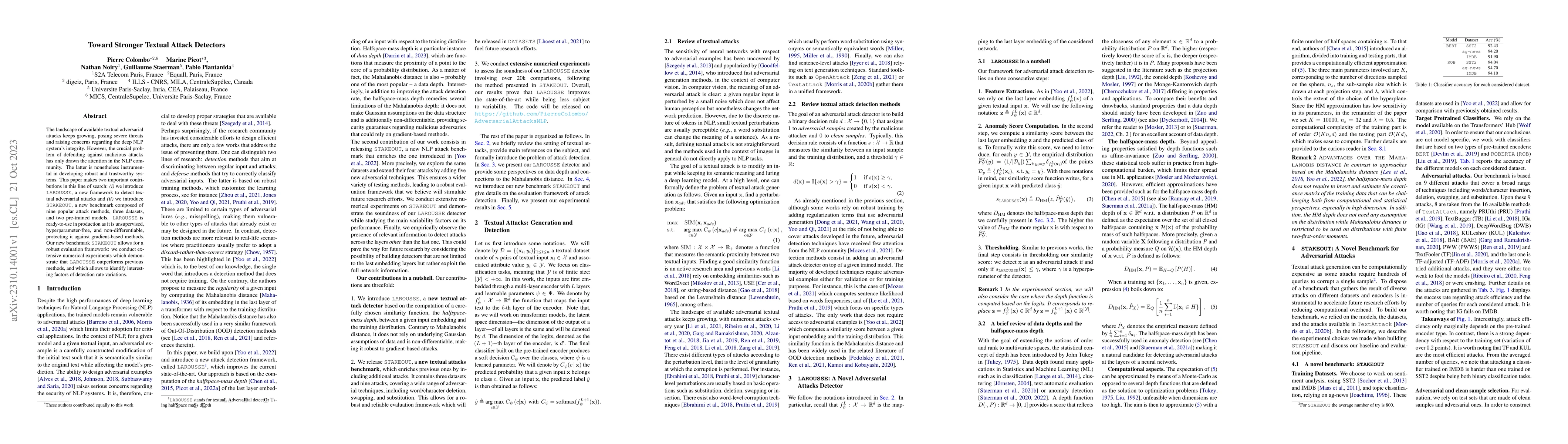 Thumbnail for Toward Stronger Textual Attack Detectors