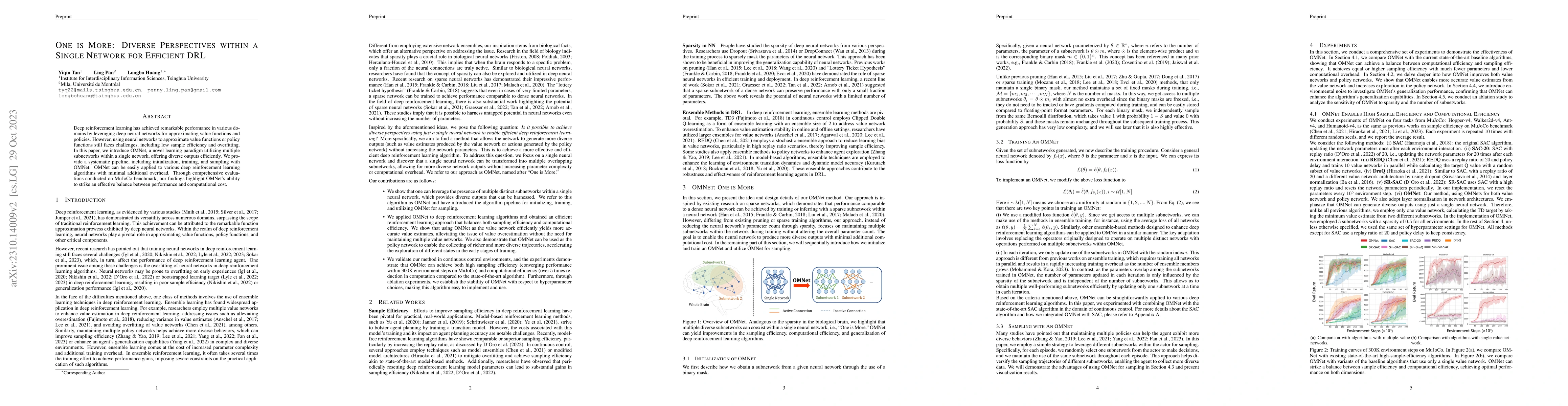 Thumbnail for One is More: Diverse Perspectives within a Single Network for Efficient
  DRL