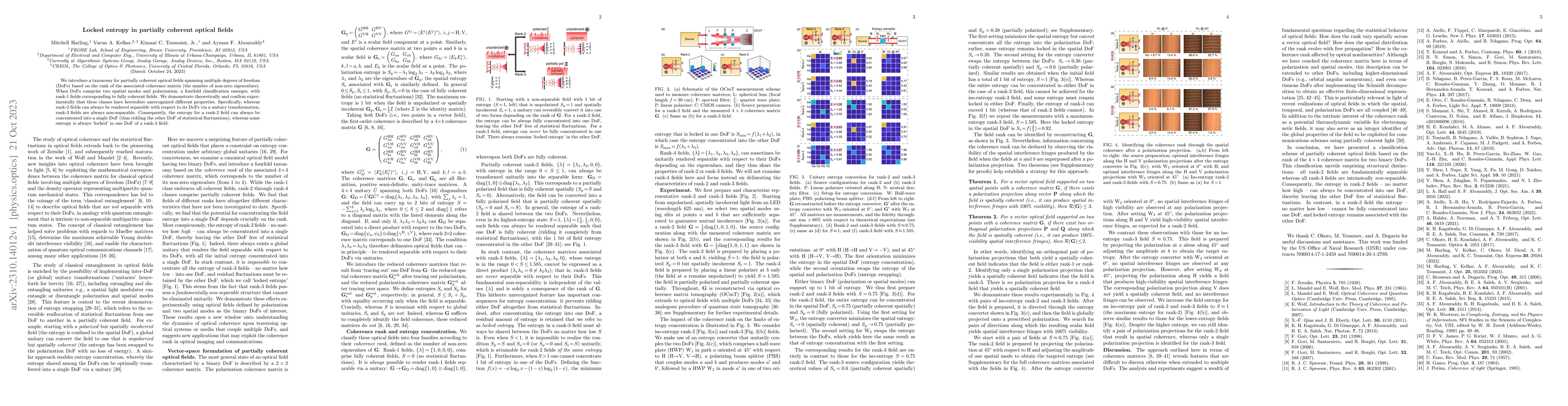 Thumbnail for Locked entropy in partially coherent fields