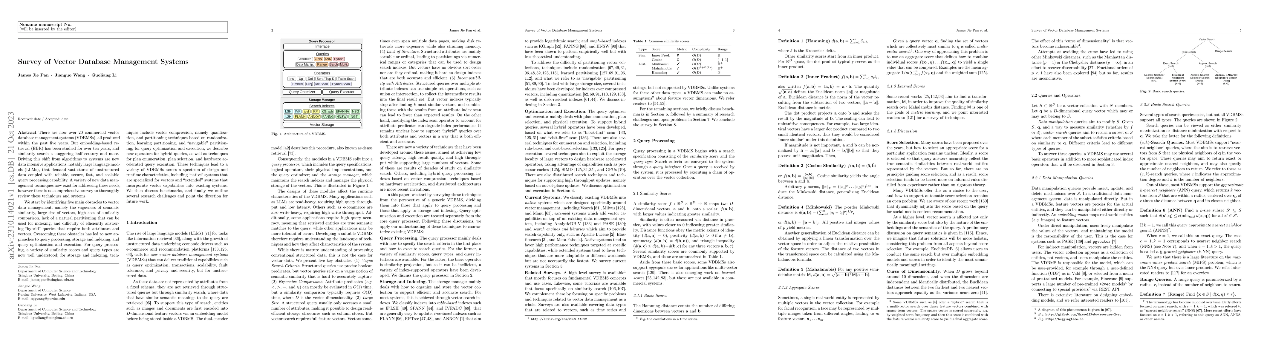 Thumbnail for Survey of Vector Database Management Systems