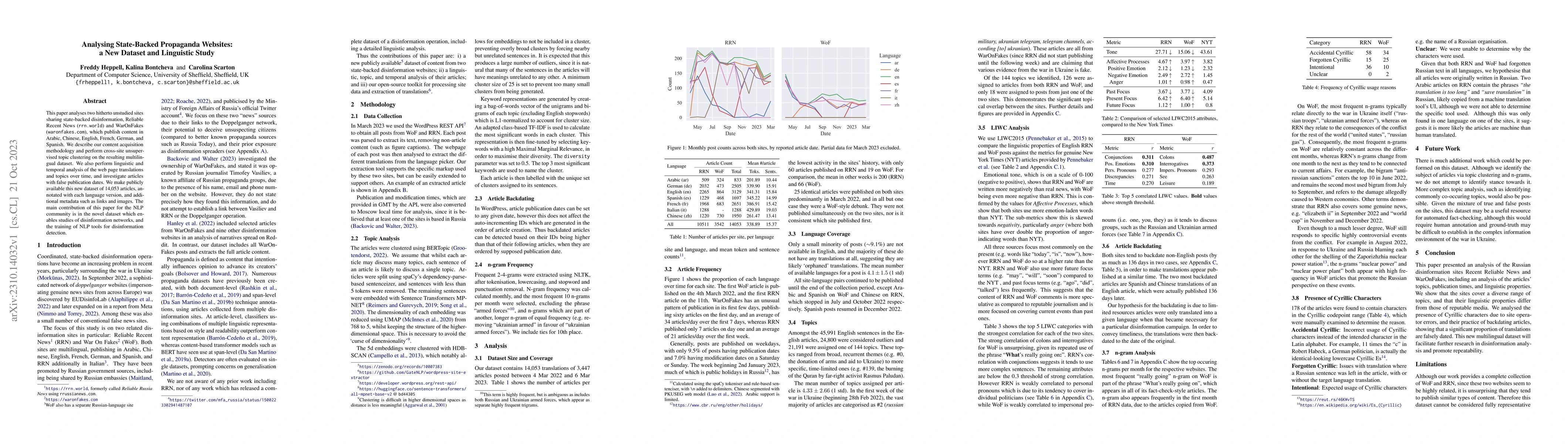 Thumbnail for Analysing State-Backed Propaganda Websites: a New Dataset and Linguistic
  Study