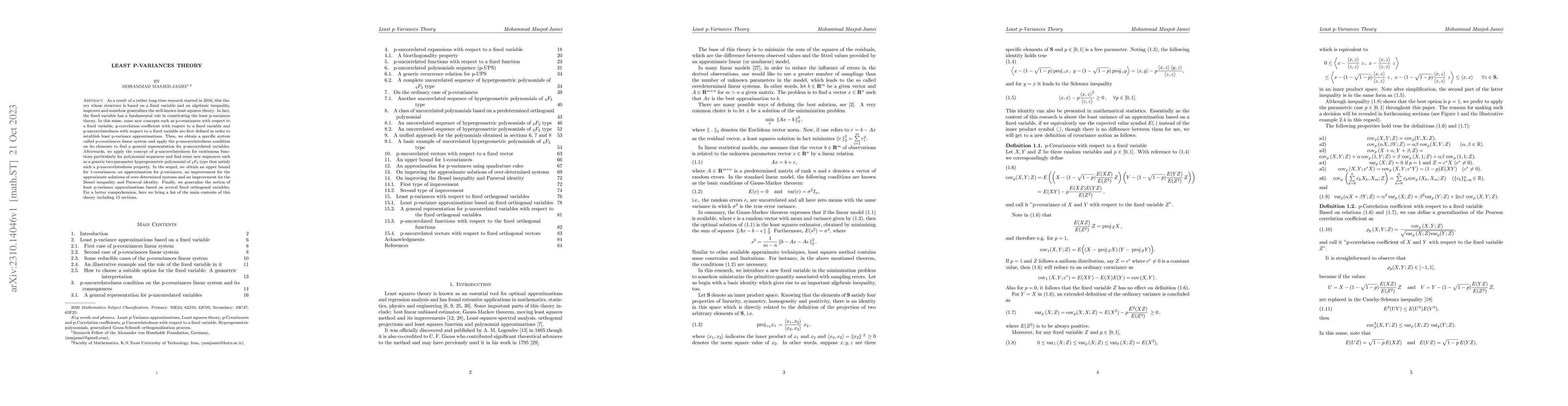 Thumbnail for Least p-Variances Theory