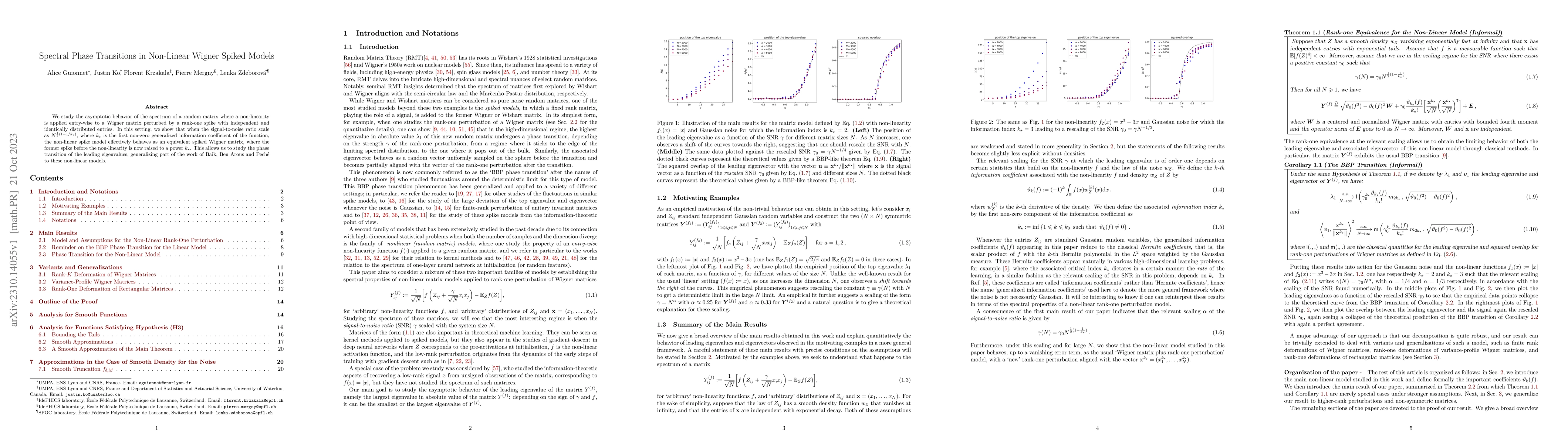 Thumbnail for Spectral Phase Transitions in Non-Linear Wigner Spiked Models