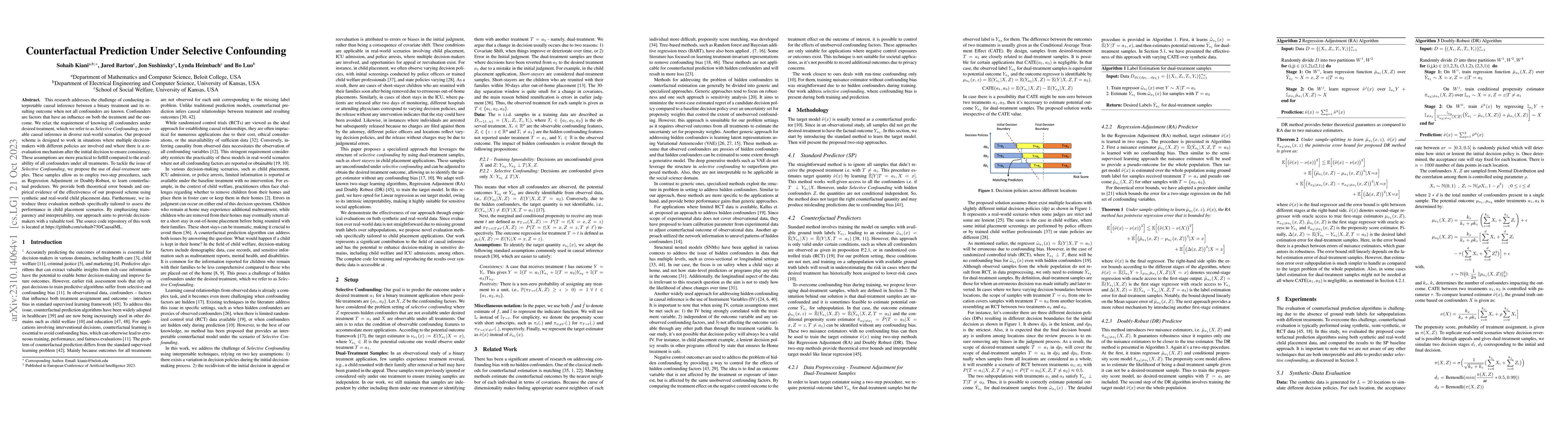Thumbnail for Counterfactual Prediction Under Selective Confounding