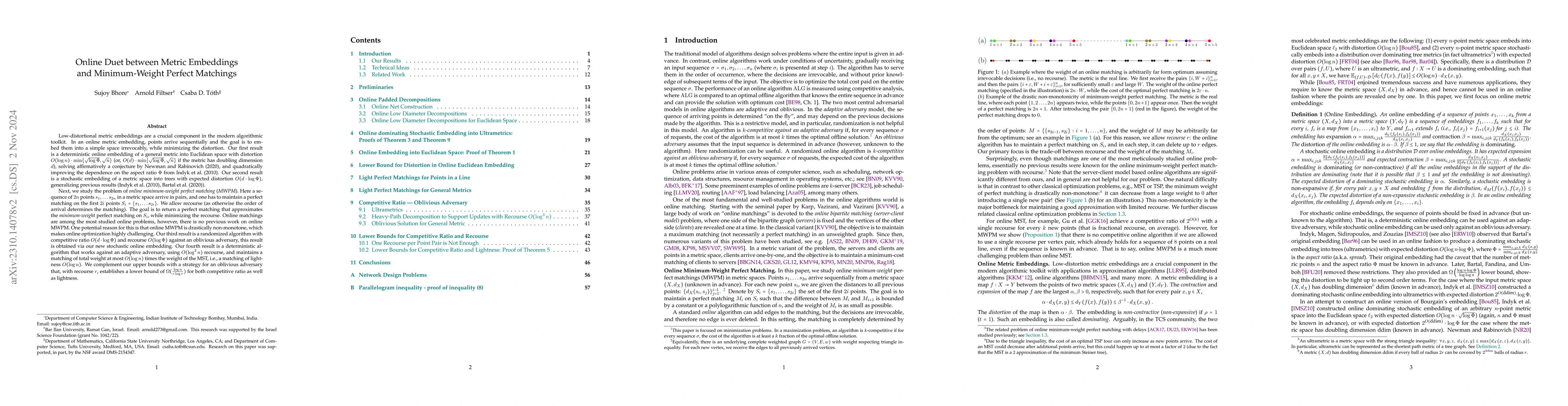 Thumbnail for Online Duet between Metric Embeddings and Minimum-Weight Perfect
  Matchings