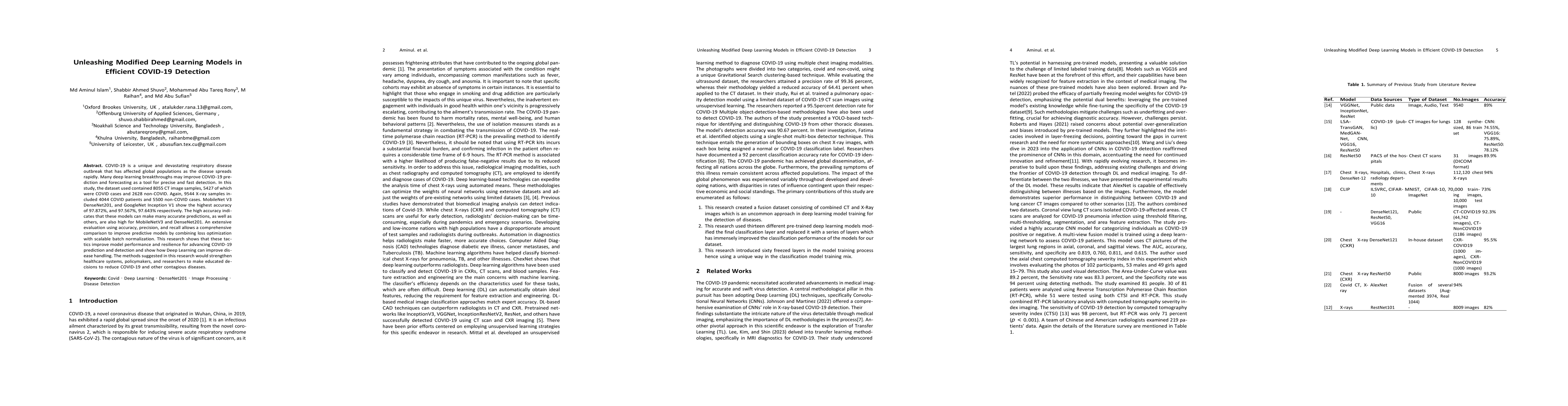 Thumbnail for Unleashing Modified Deep Learning Models in Efficient COVID19 Detection