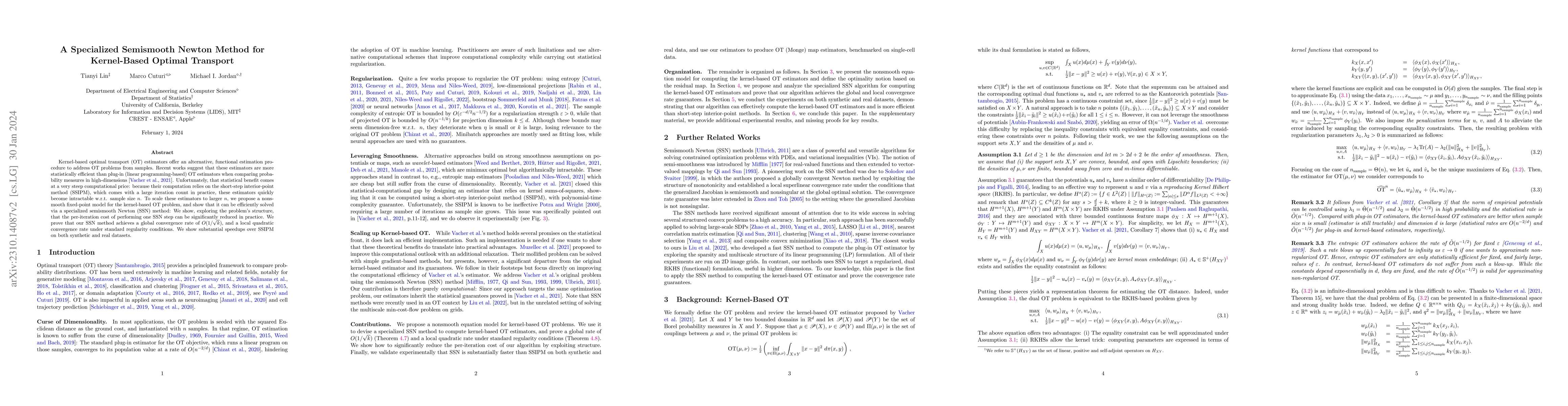 Thumbnail for A Specialized Semismooth Newton Method for Kernel-Based Optimal
  Transport