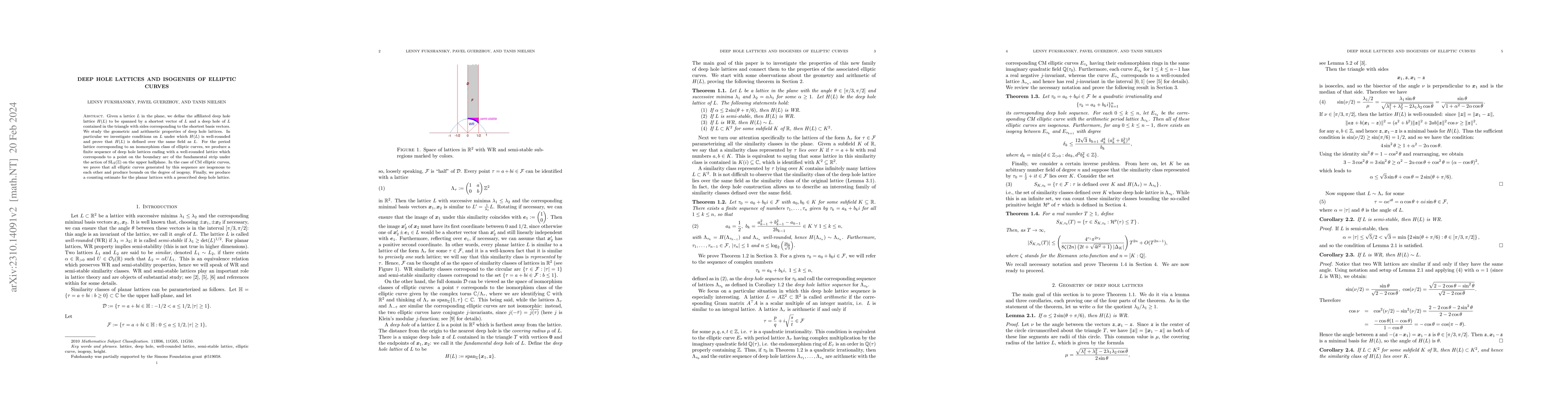 Thumbnail for Deep hole lattices and isogenies of elliptic curves