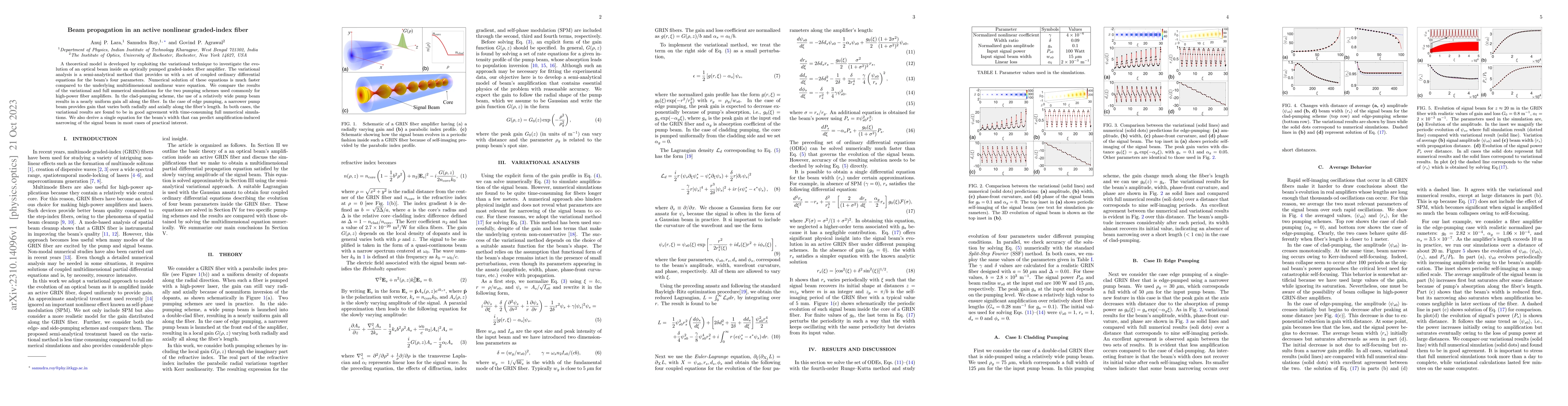 Thumbnail for Beam propagation in an active nonlinear graded-index fiber