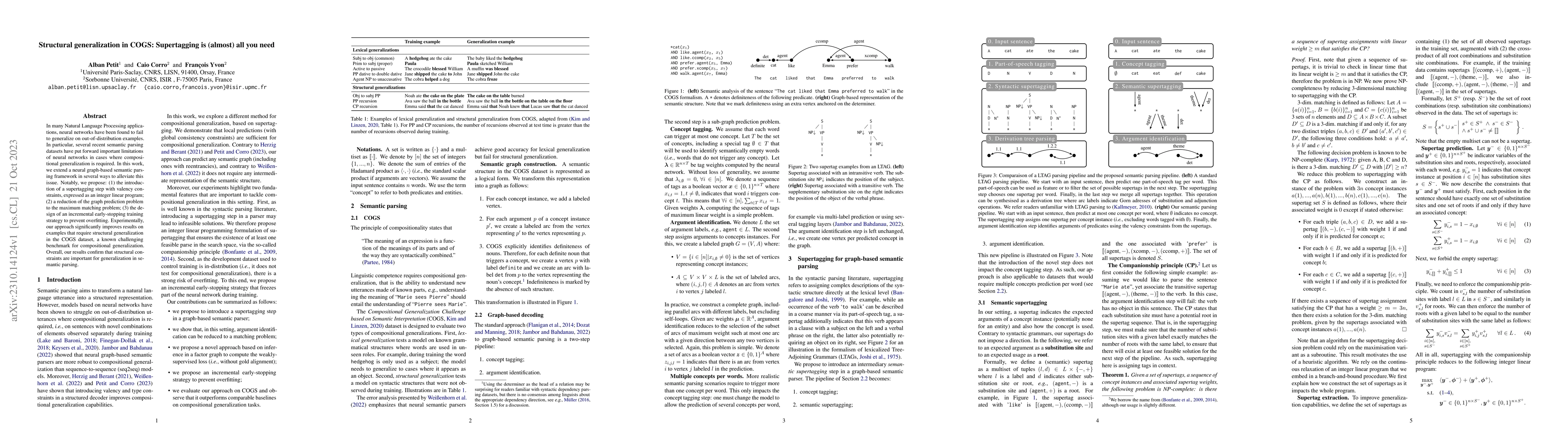 Thumbnail for Structural generalization in COGS: Supertagging is (almost) all you need