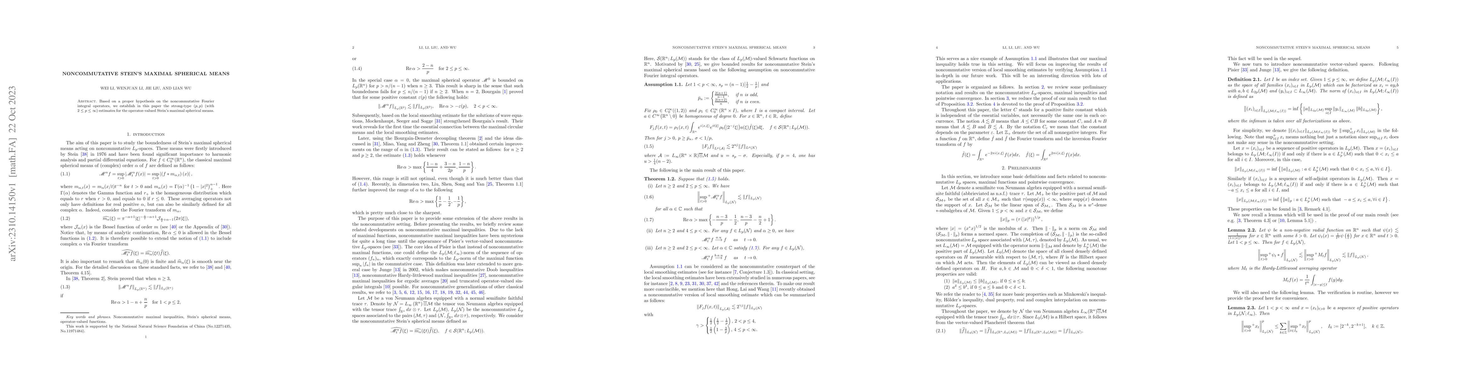 Thumbnail for Noncommutative Stein's maximal spherical means