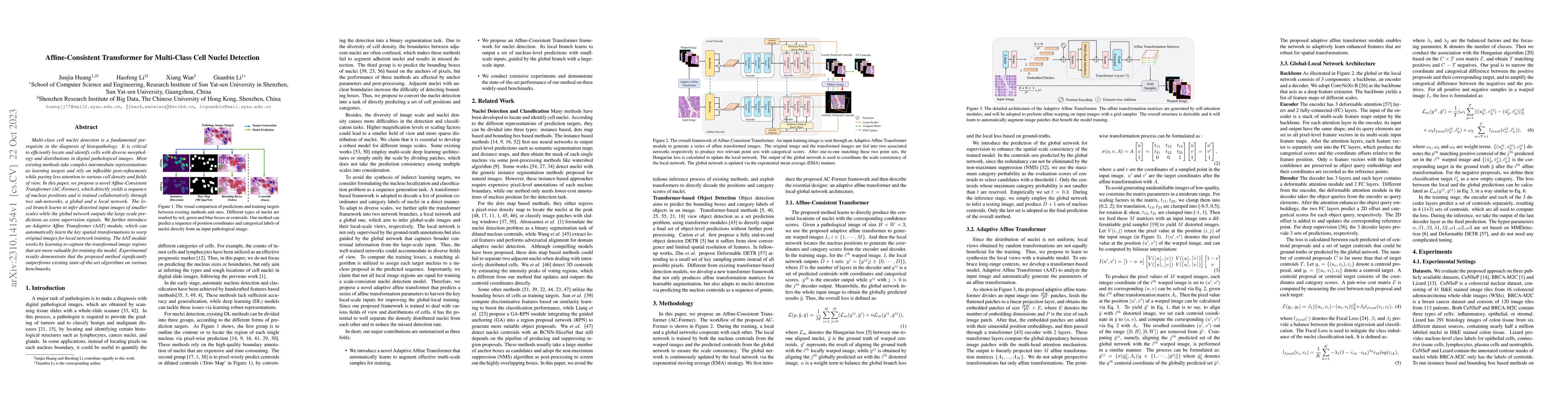 Thumbnail for Affine-Consistent Transformer for Multi-Class Cell Nuclei Detection