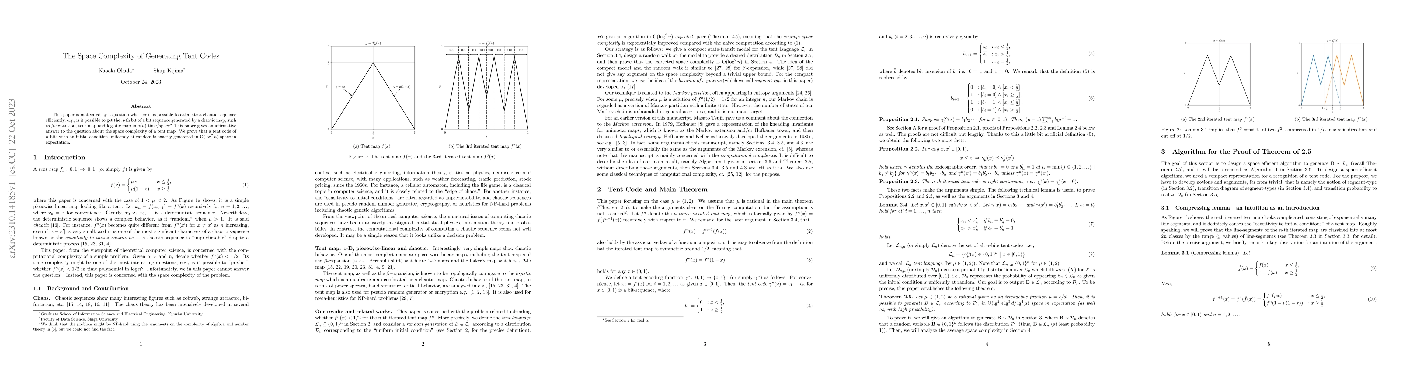 Thumbnail for The Space Complexity of Generating Tent Codes