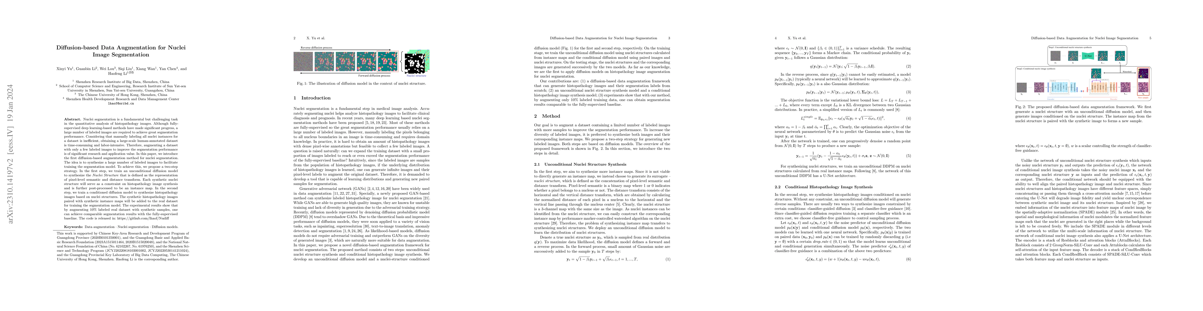 Thumbnail for Diffusion-based Data Augmentation for Nuclei Image Segmentation