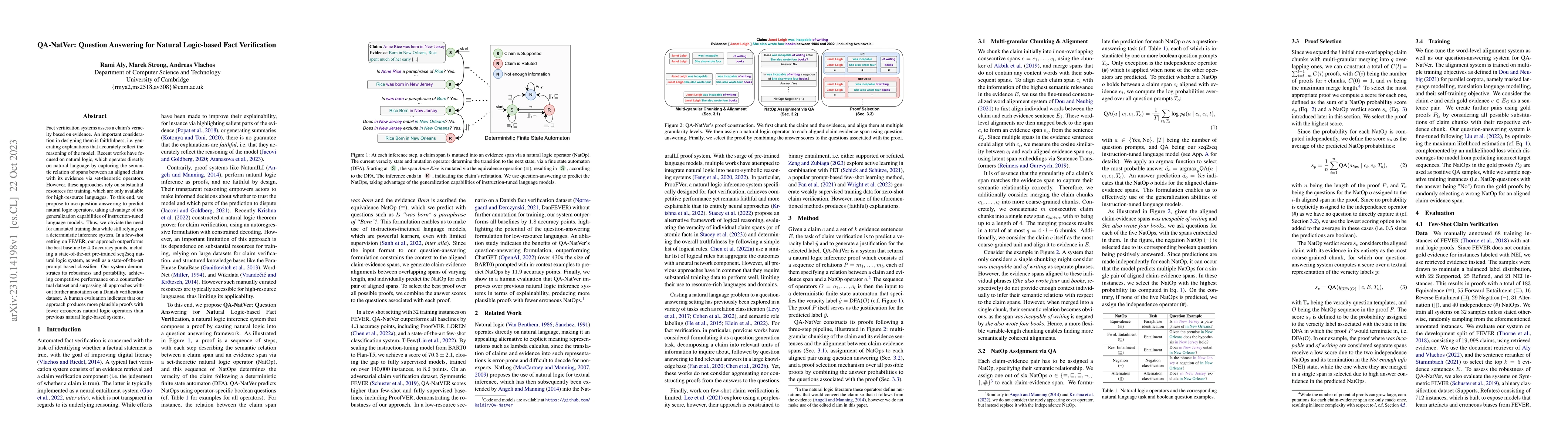 Thumbnail for QA-NatVer: Question Answering for Natural Logic-based Fact Verification