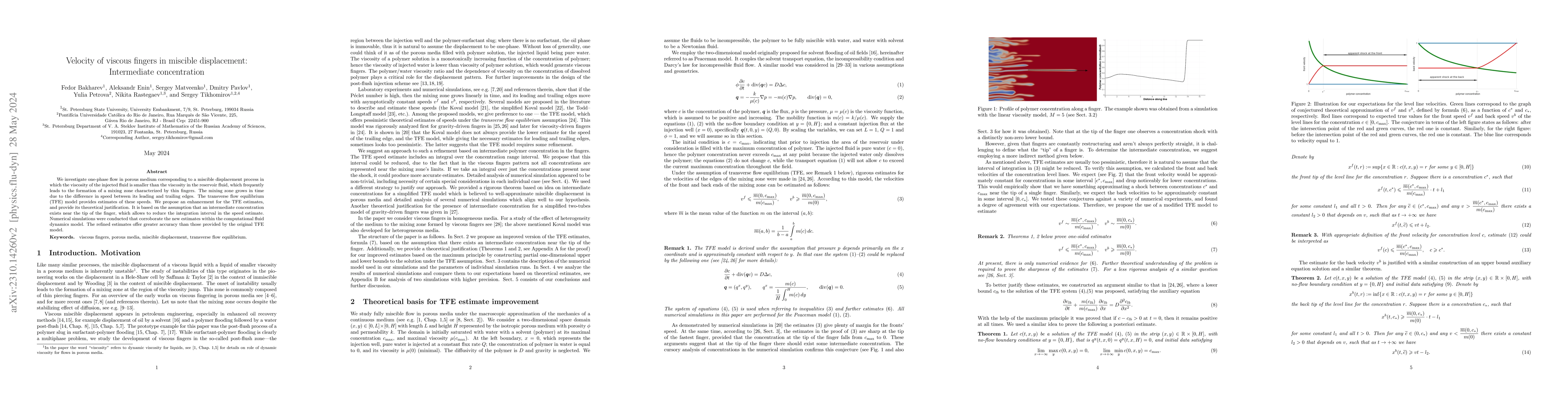 Thumbnail for Velocity of viscous fingers in miscible displacement: Intermediate
  concentration