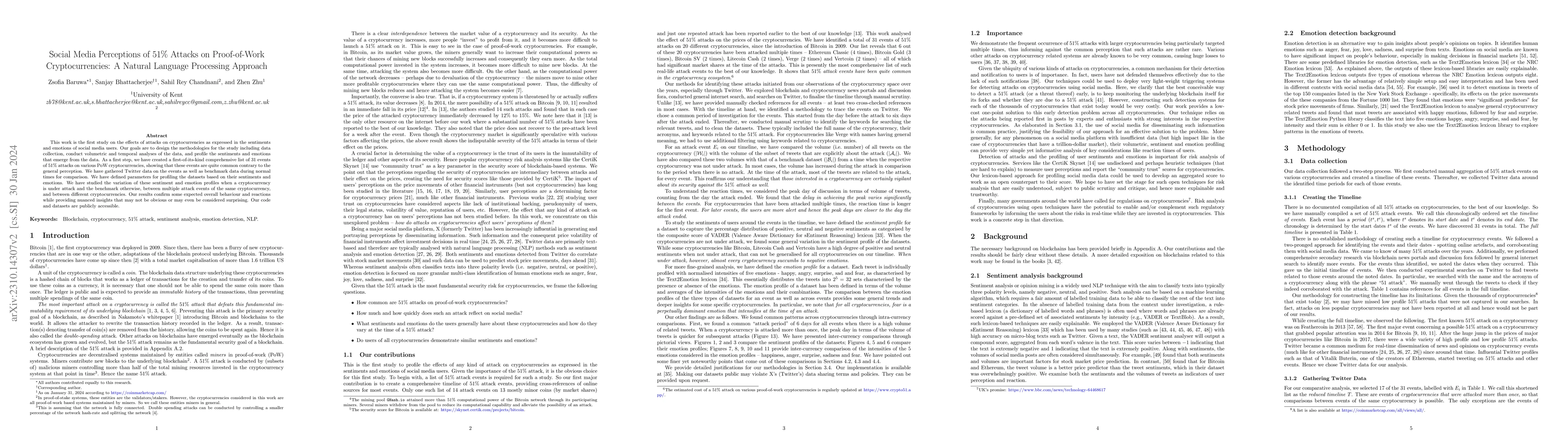 Thumbnail for Social Media Perceptions of 51% Attacks on Proof-of-Work
  Cryptocurrencies: A Natural Language Processing Approach