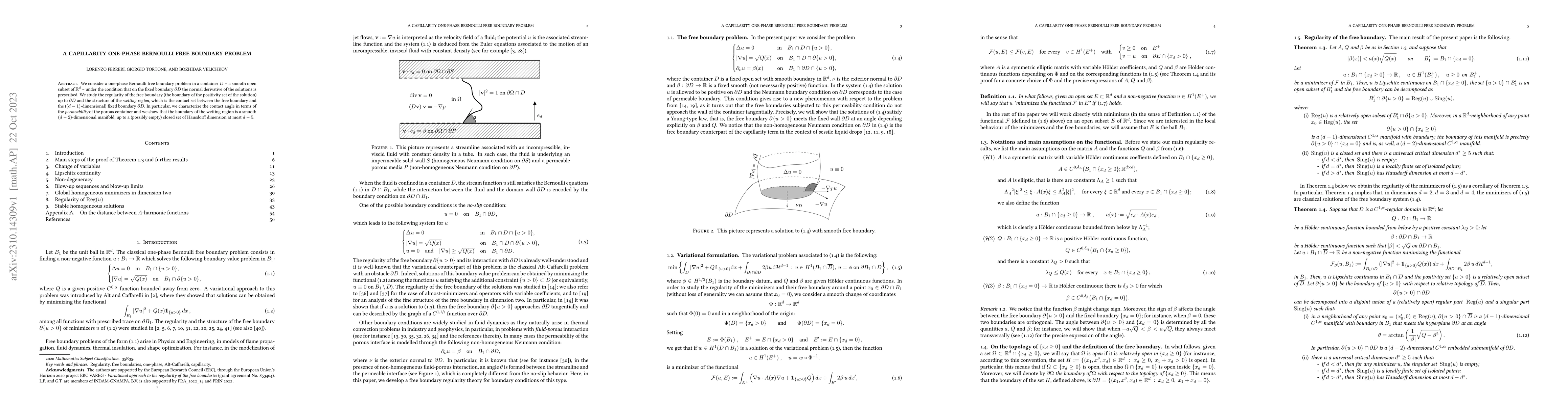 Thumbnail for A capillarity one-phase Bernoulli free boundary problem
