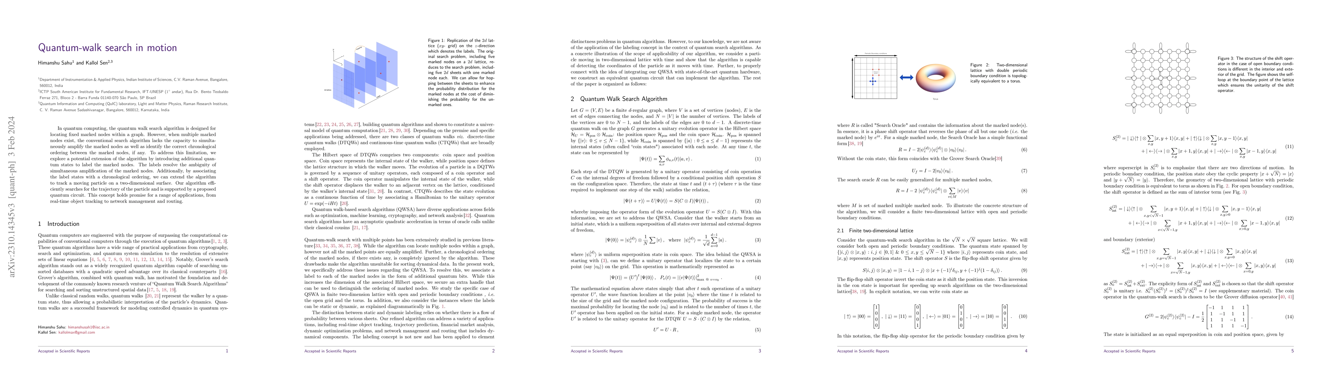 Thumbnail for Quantum-walk search in motion