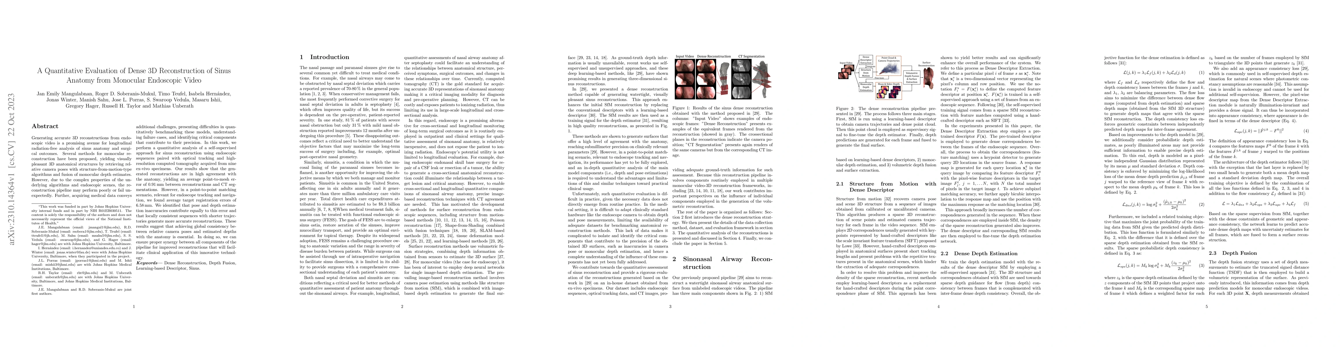 Thumbnail for A Quantitative Evaluation of Dense 3D Reconstruction of Sinus Anatomy
  from Monocular Endoscopic Video